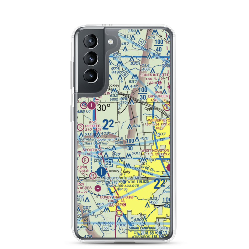 Sack-O-Grande Acroport Airport (9X9) VFR Sectional Samsung Case Samsung Galaxy S21 model shown