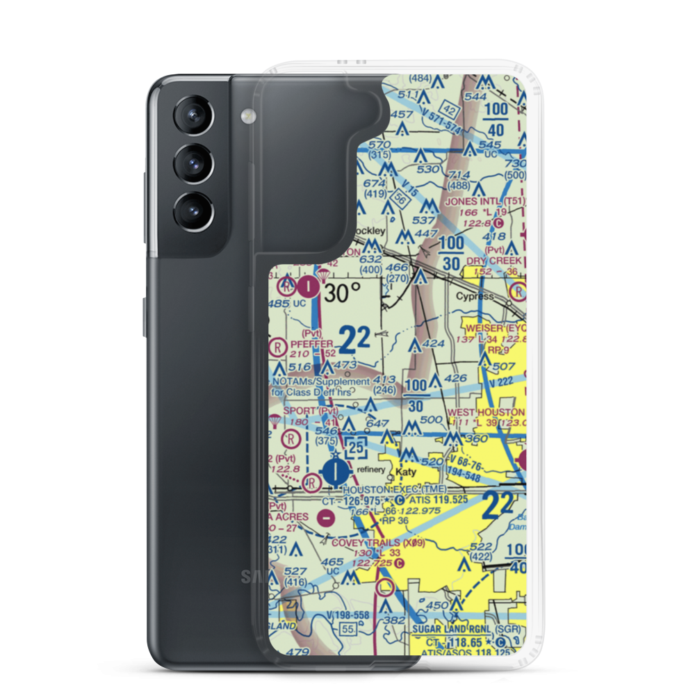 Sack-O-Grande Acroport Airport (9X9) VFR Sectional Samsung Case Samsung Galaxy S21 model shown