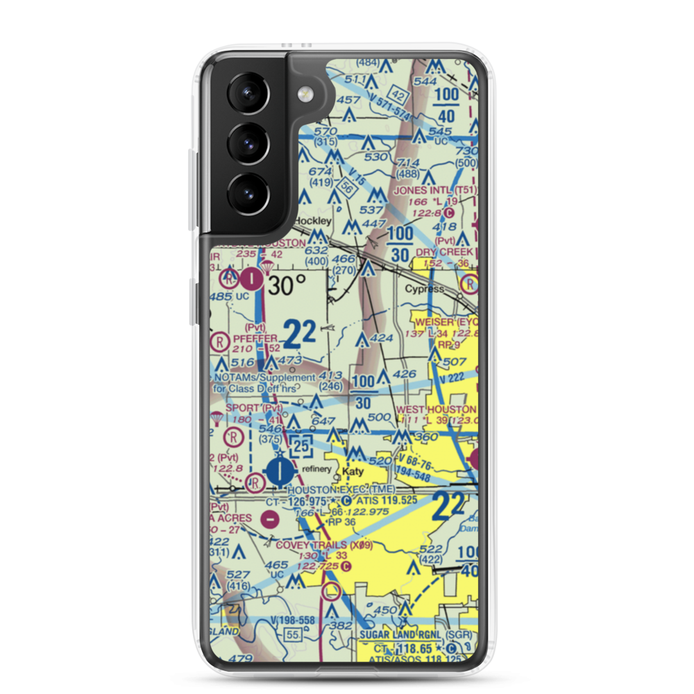 Sack-O-Grande Acroport Airport (9X9) VFR Sectional Samsung Case Samsung Galaxy S21 Plus model shown