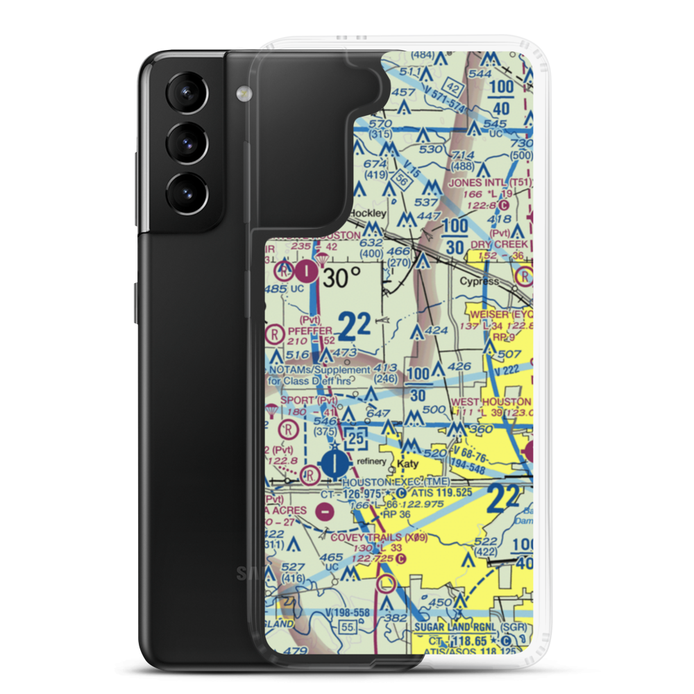 Sack-O-Grande Acroport Airport (9X9) VFR Sectional Samsung Case Samsung Galaxy S21 Plus model shown