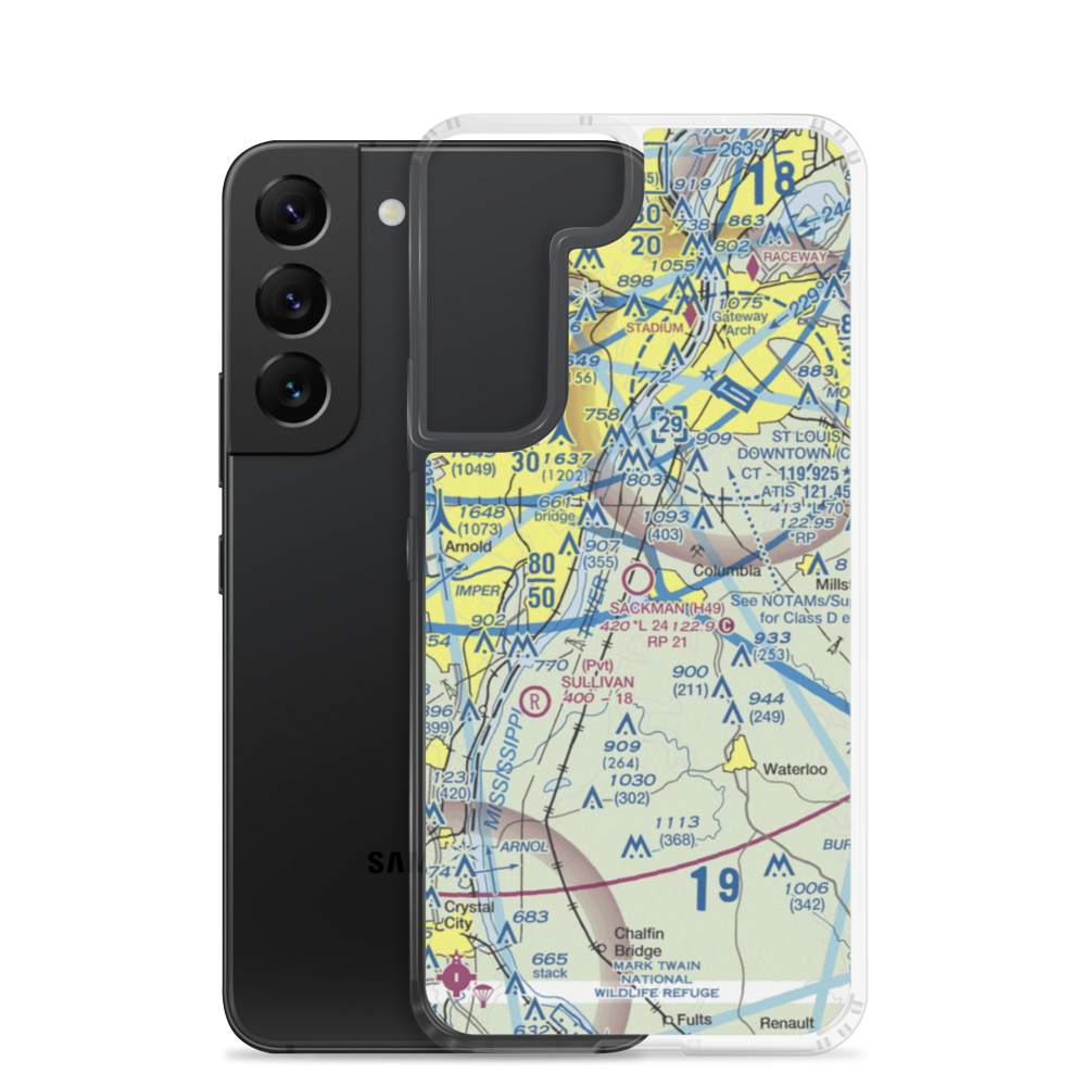 Sackman Field (H49) VFR Sectional Samsung Case Samsung Galaxy S22 model shown