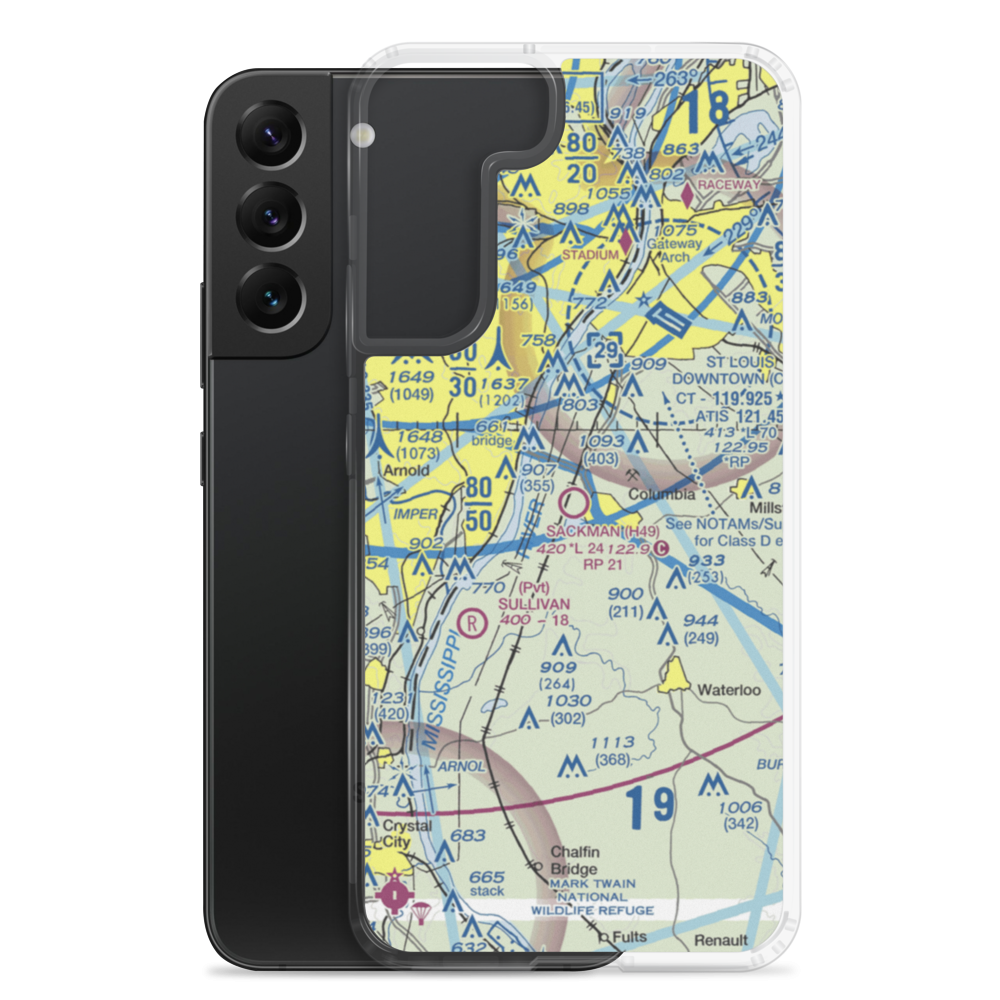 Sackman Field (H49) VFR Sectional Samsung Case Samsung Galaxy S22 Plus model shown