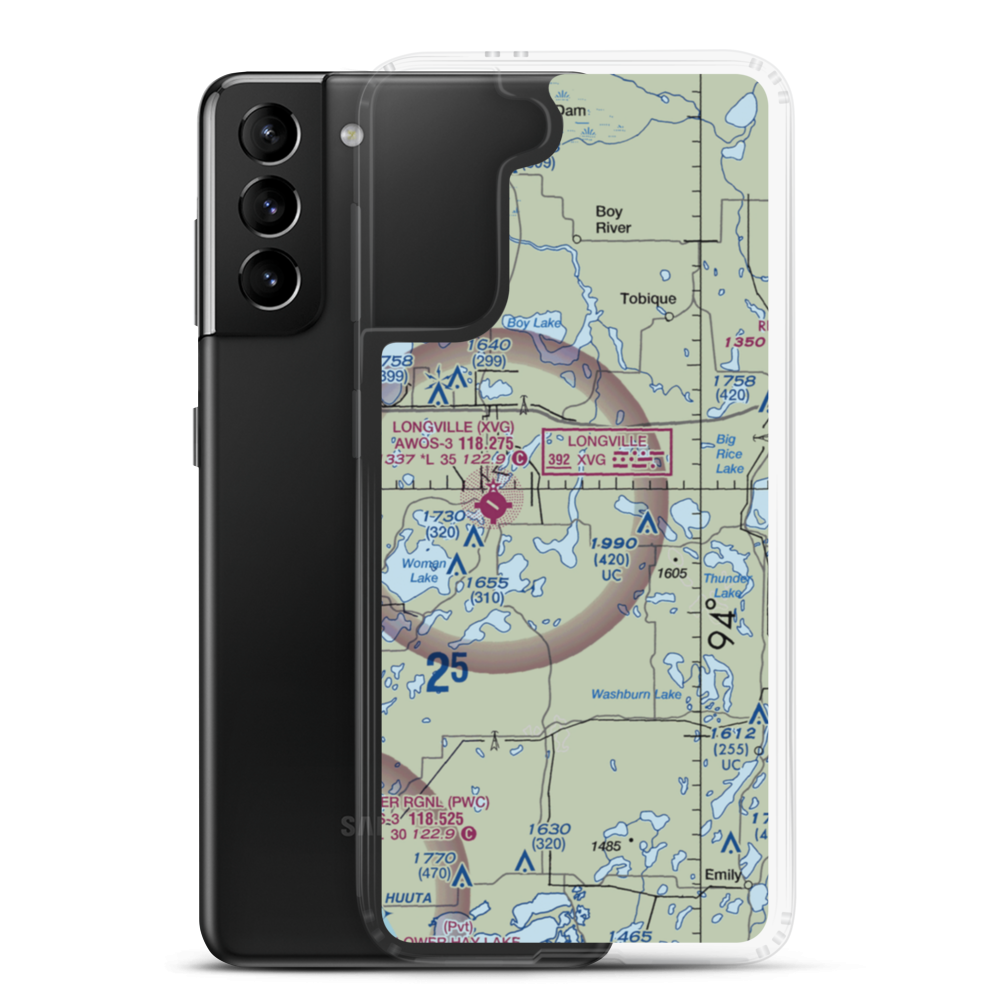 Safe Air Seaplane Base (MY83) VFR Sectional Samsung Case Samsung Galaxy S21 Plus model shown