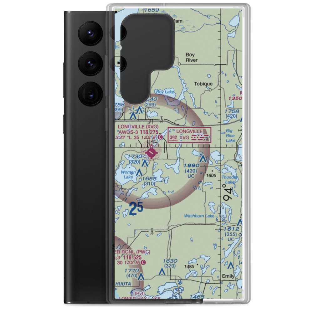 Safe Air Seaplane Base (MY83) VFR Sectional Samsung Case Samsung Galaxy S22 Ultra model shown