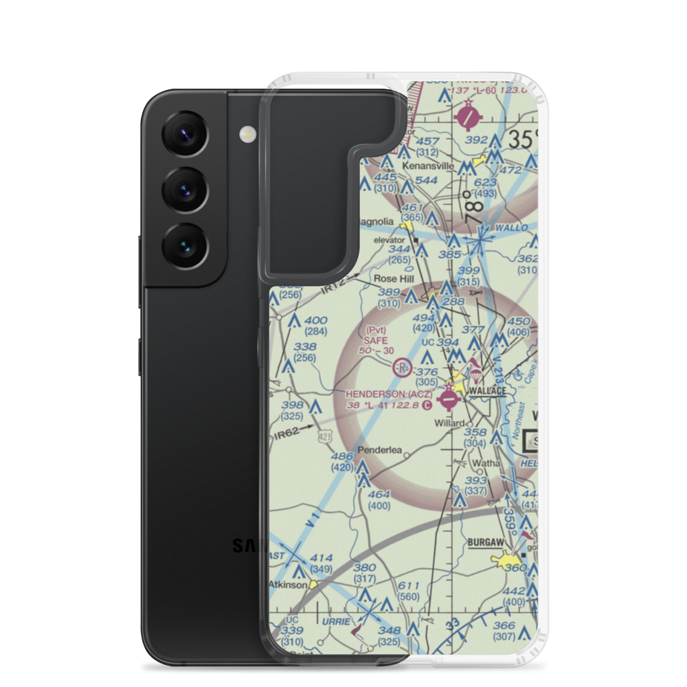 Safe Field (NC48) VFR Sectional Samsung Case Samsung Galaxy S22 model shown