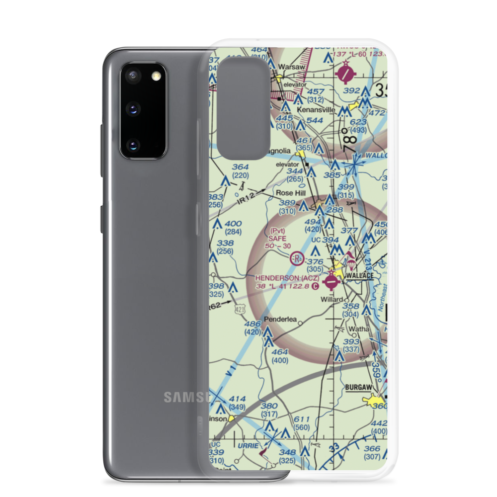 Safe Field (NC48) VFR Sectional Samsung Case Samsung Galaxy S20 model shown