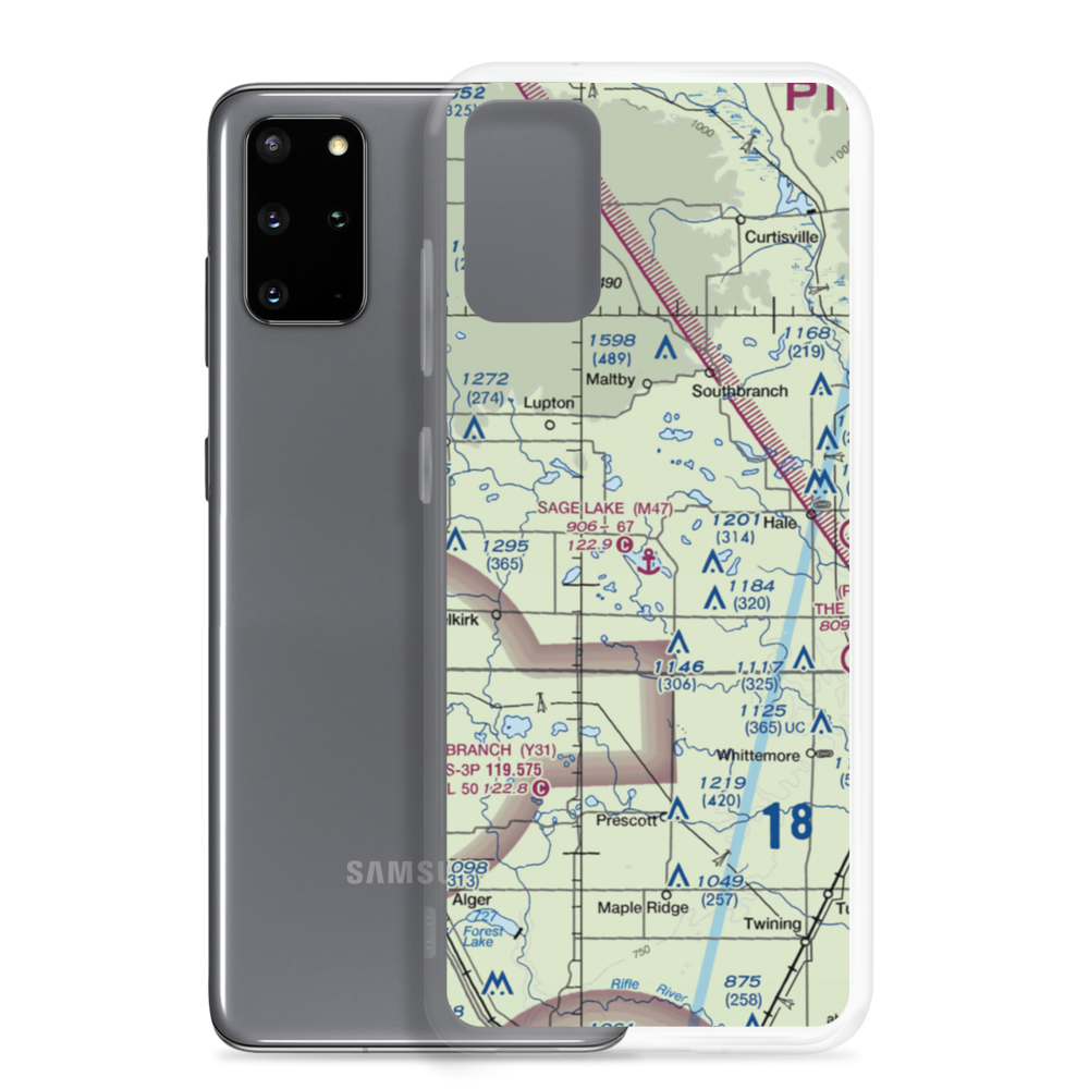 Sage Lake Seaplane Base (M47) VFR Sectional Samsung Case Samsung Galaxy S20 Plus model shown