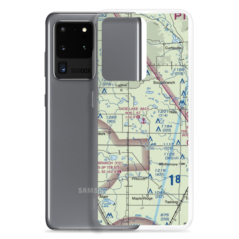 Sage Lake Seaplane Base (M47) VFR Sectional Samsung Case Samsung Galaxy S20 Ultra model shown