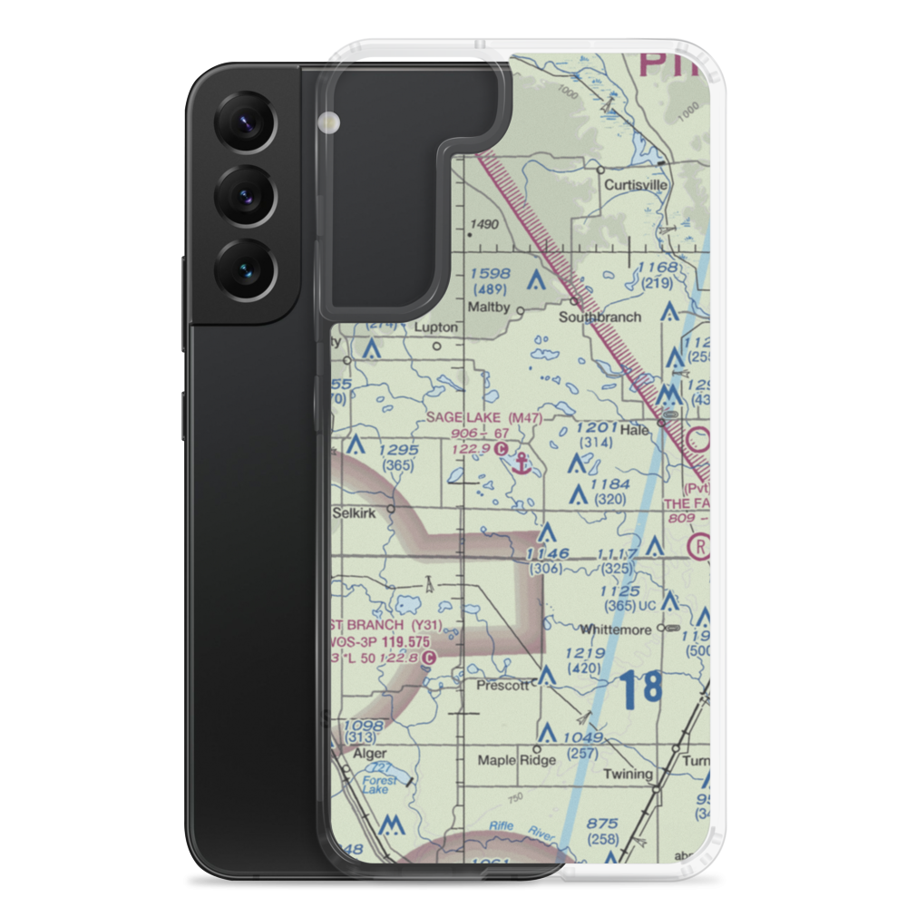Sage Lake Seaplane Base (M47) VFR Sectional Samsung Case Samsung Galaxy S22 Plus model shown