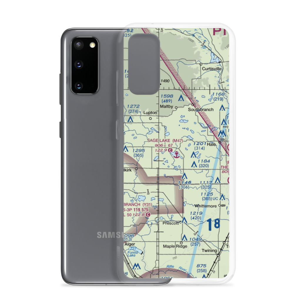 Sage Lake Seaplane Base (M47) VFR Sectional Samsung Case Samsung Galaxy S20 model shown