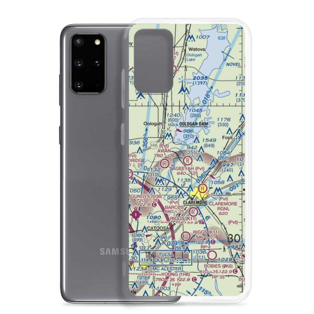 Sageeyah Airfield (OK20) VFR Sectional Samsung Case Samsung Galaxy S20 Plus model shown