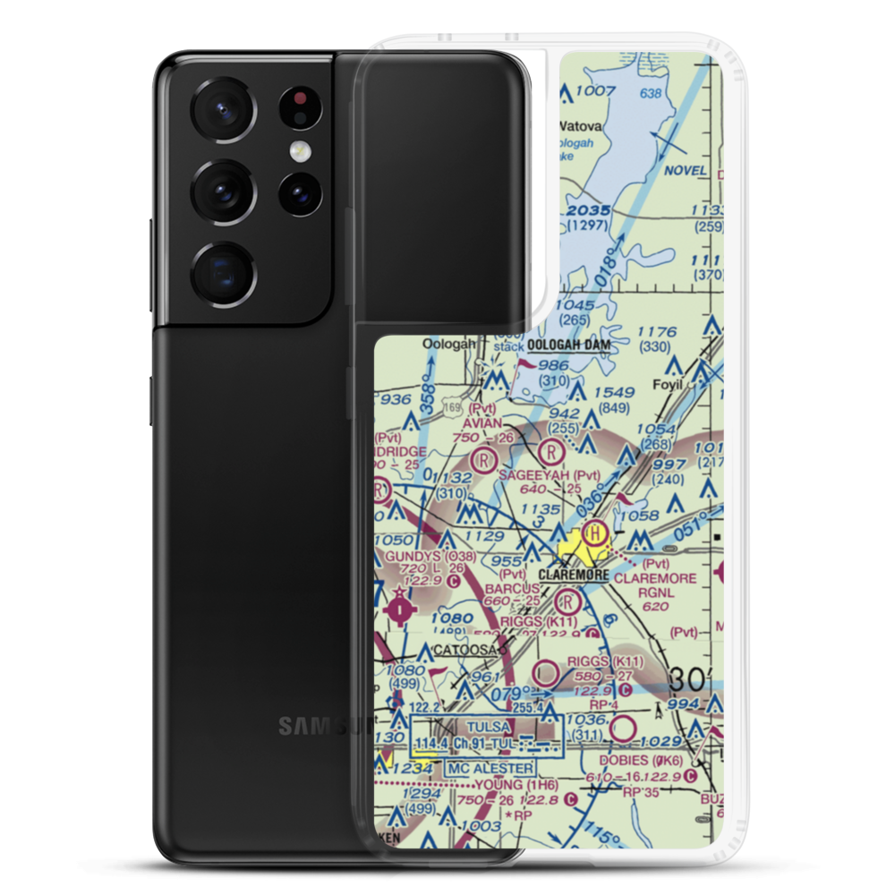 Sageeyah Airfield (OK20) VFR Sectional Samsung Case Samsung Galaxy S21 Ultra model shown