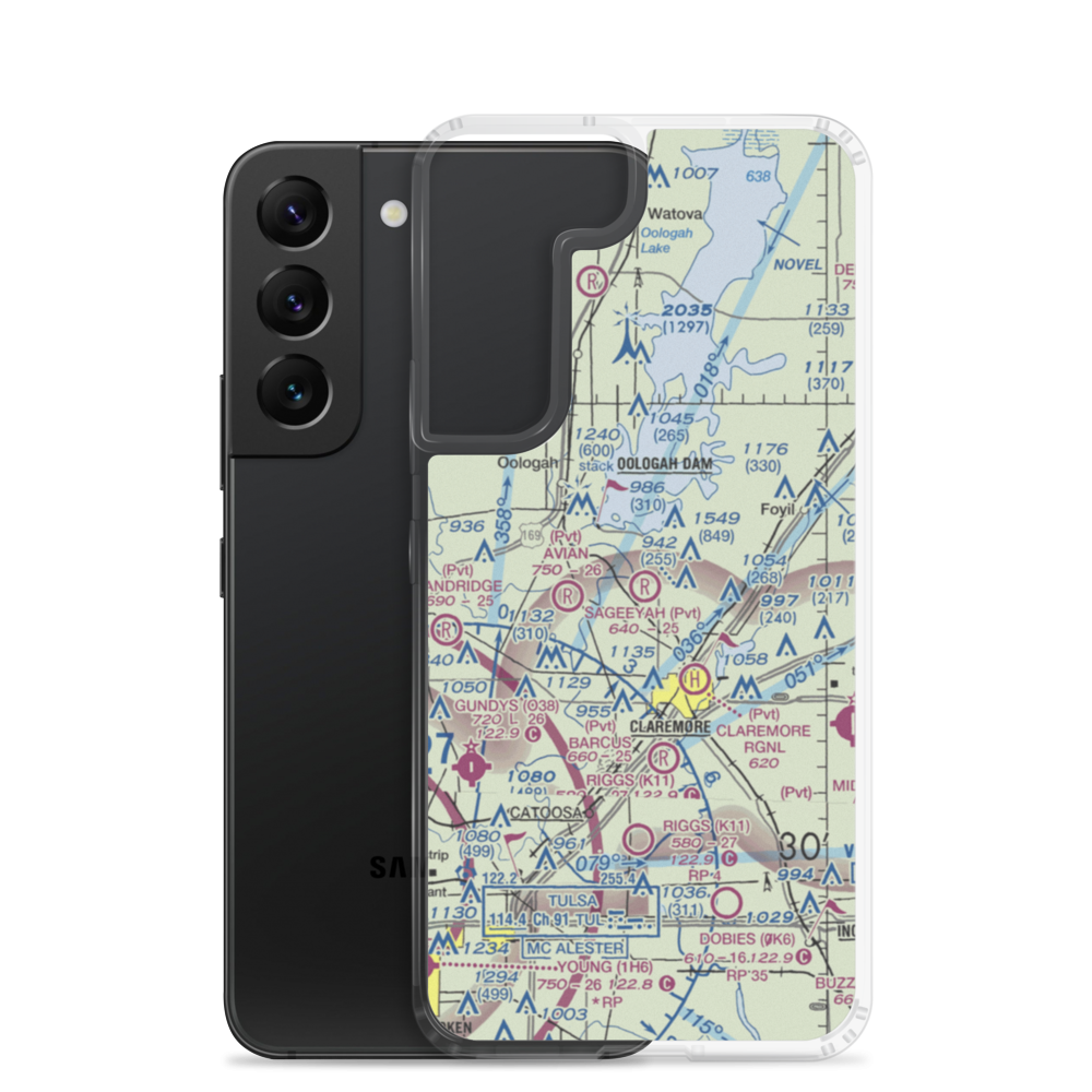 Sageeyah Airfield (OK20) VFR Sectional Samsung Case Samsung Galaxy S22 model shown