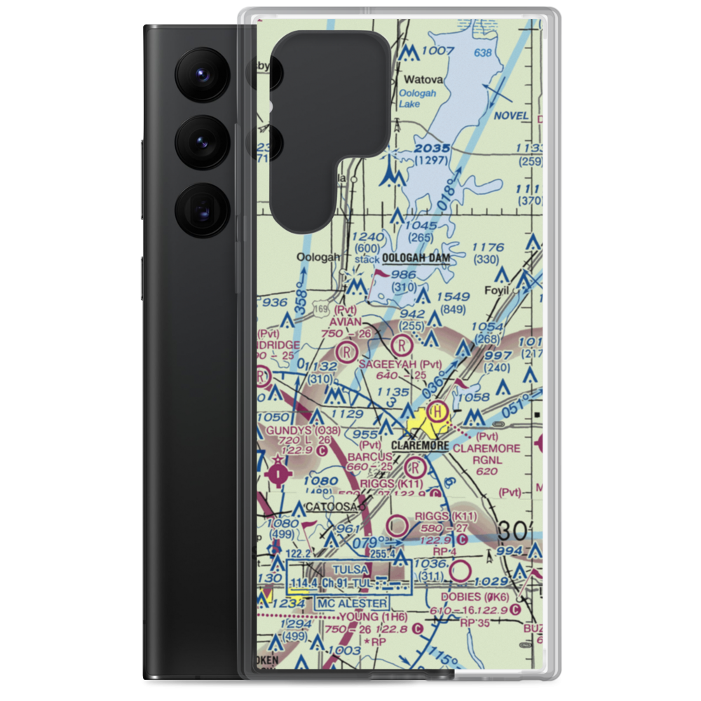 Sageeyah Airfield (OK20) VFR Sectional Samsung Case Samsung Galaxy S22 Ultra model shown