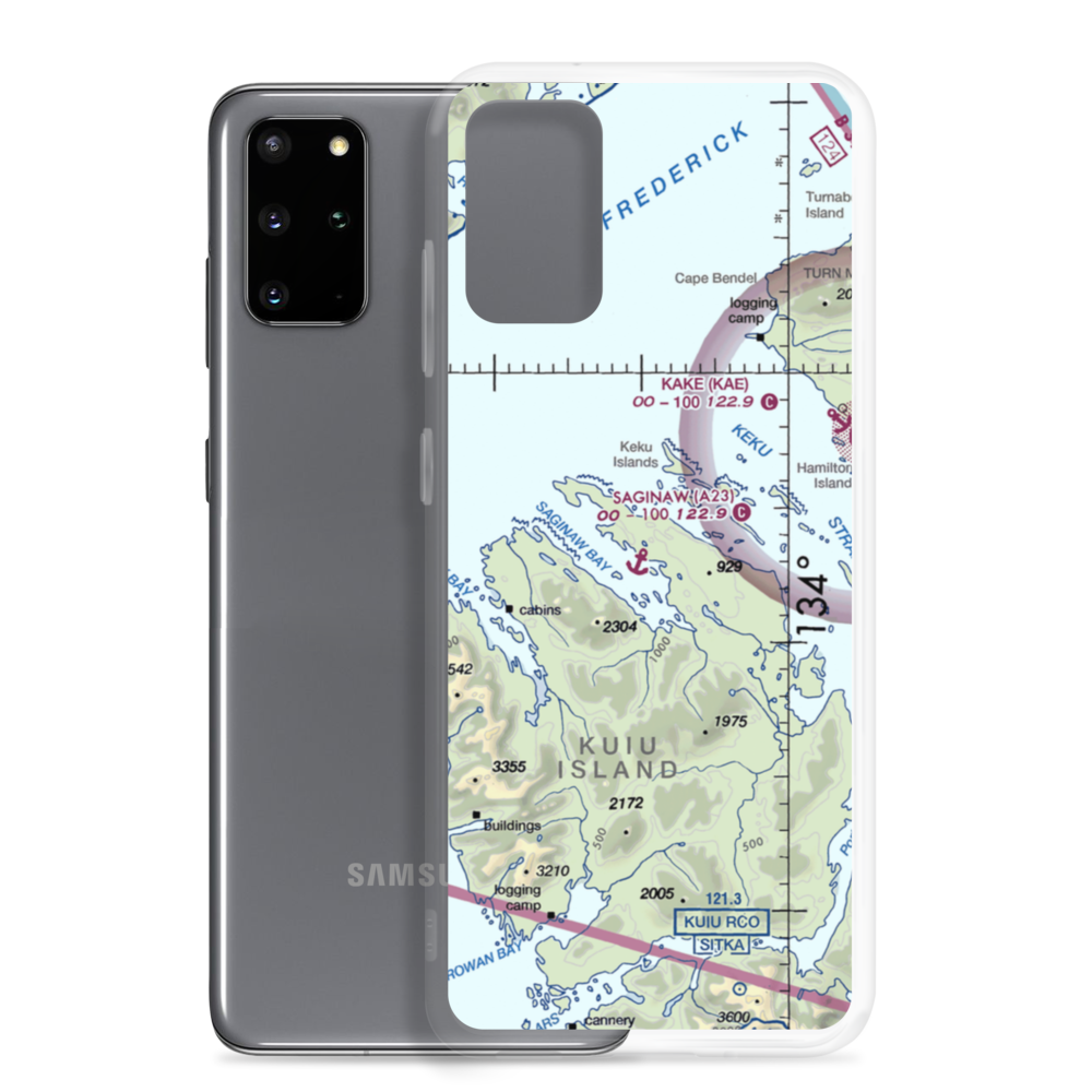 Saginaw Seaplane Base (A23) VFR Sectional Samsung Case Samsung Galaxy S20 Plus model shown