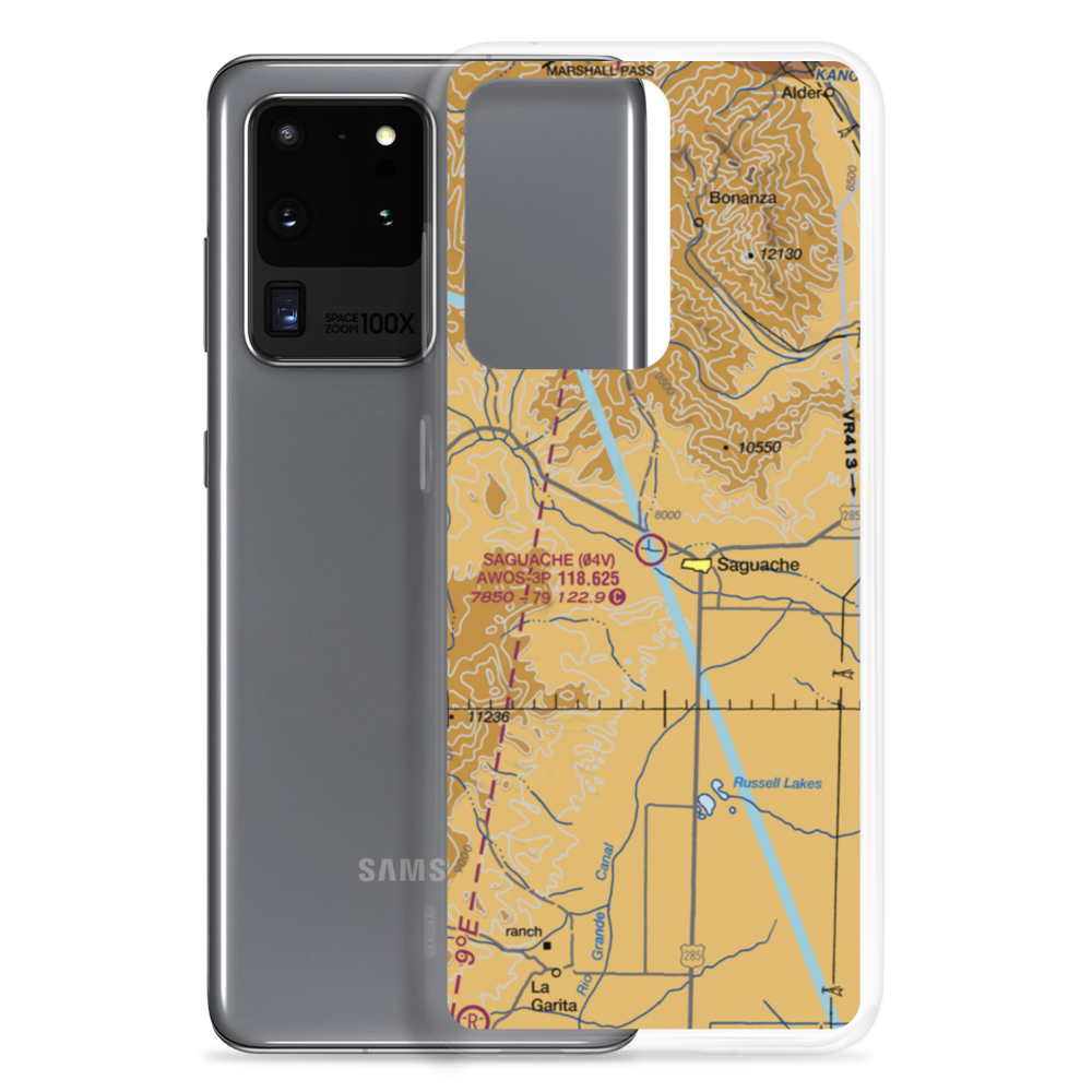 Saguache Municipal Airport (04V) VFR Sectional Samsung Case Samsung Galaxy S20 Ultra model shown