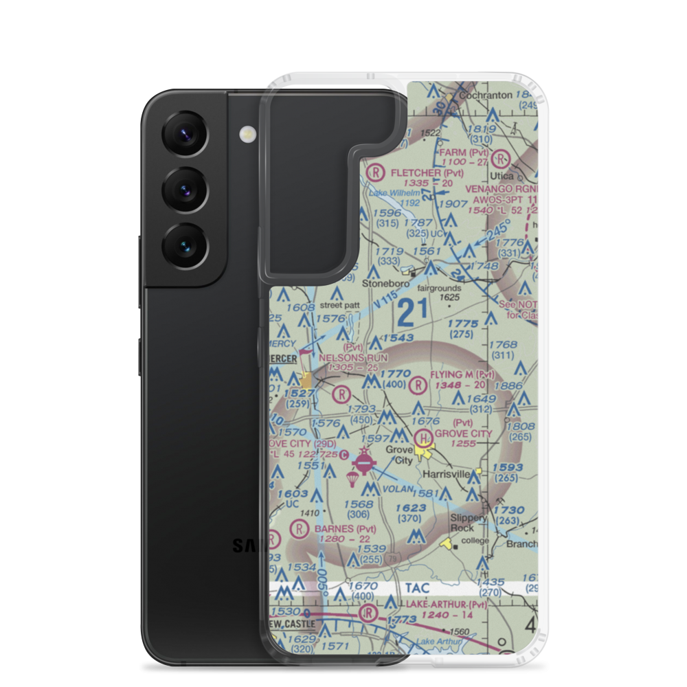 Sagulla Airport (PN31) VFR Sectional Samsung Case Samsung Galaxy S22 model shown