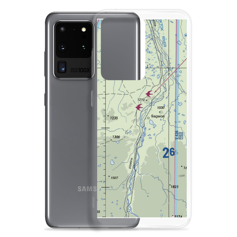 Sagwon Airport (SAG) VFR Sectional Samsung Case Samsung Galaxy S20 Ultra model shown