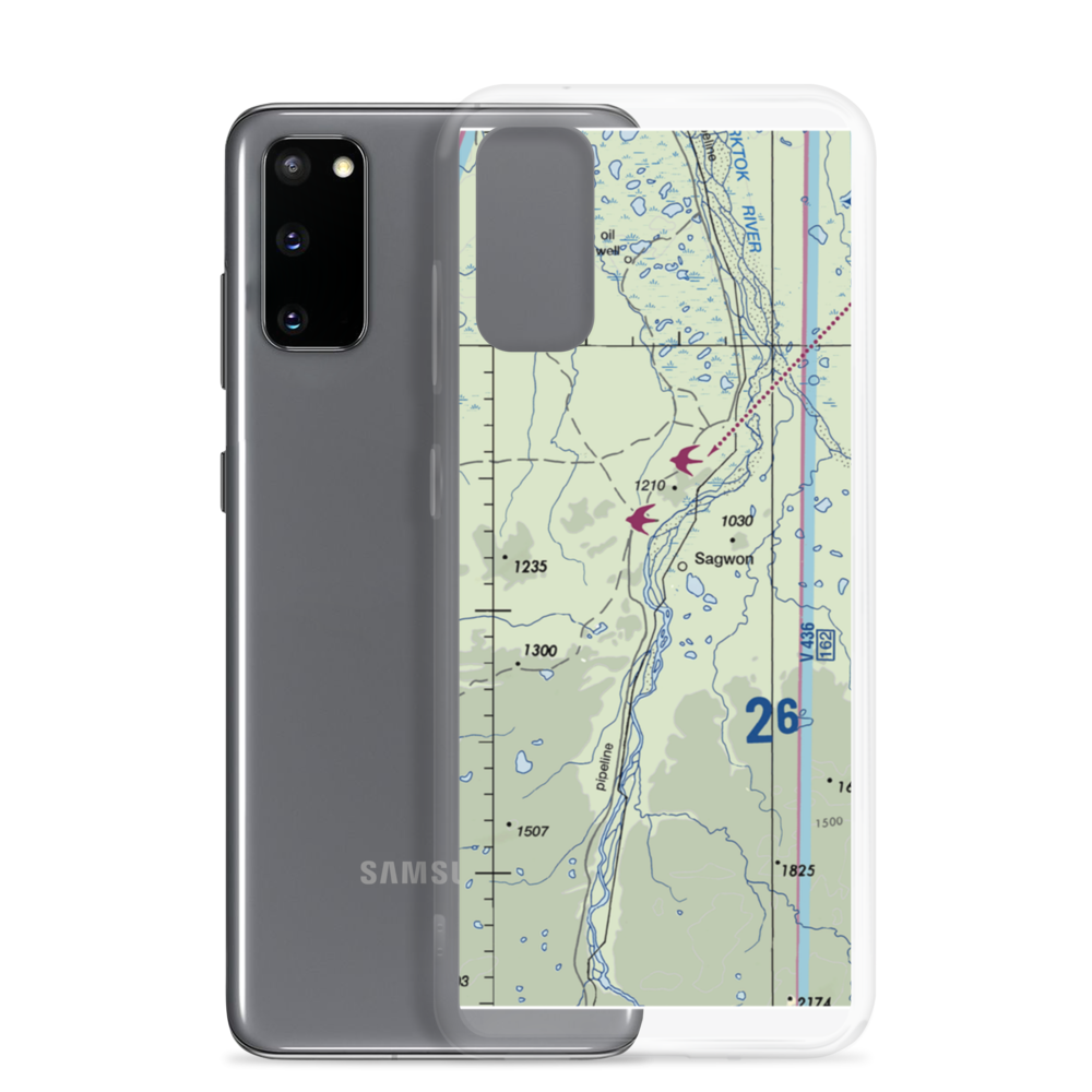 Sagwon Airport (SAG) VFR Sectional Samsung Case Samsung Galaxy S20 model shown