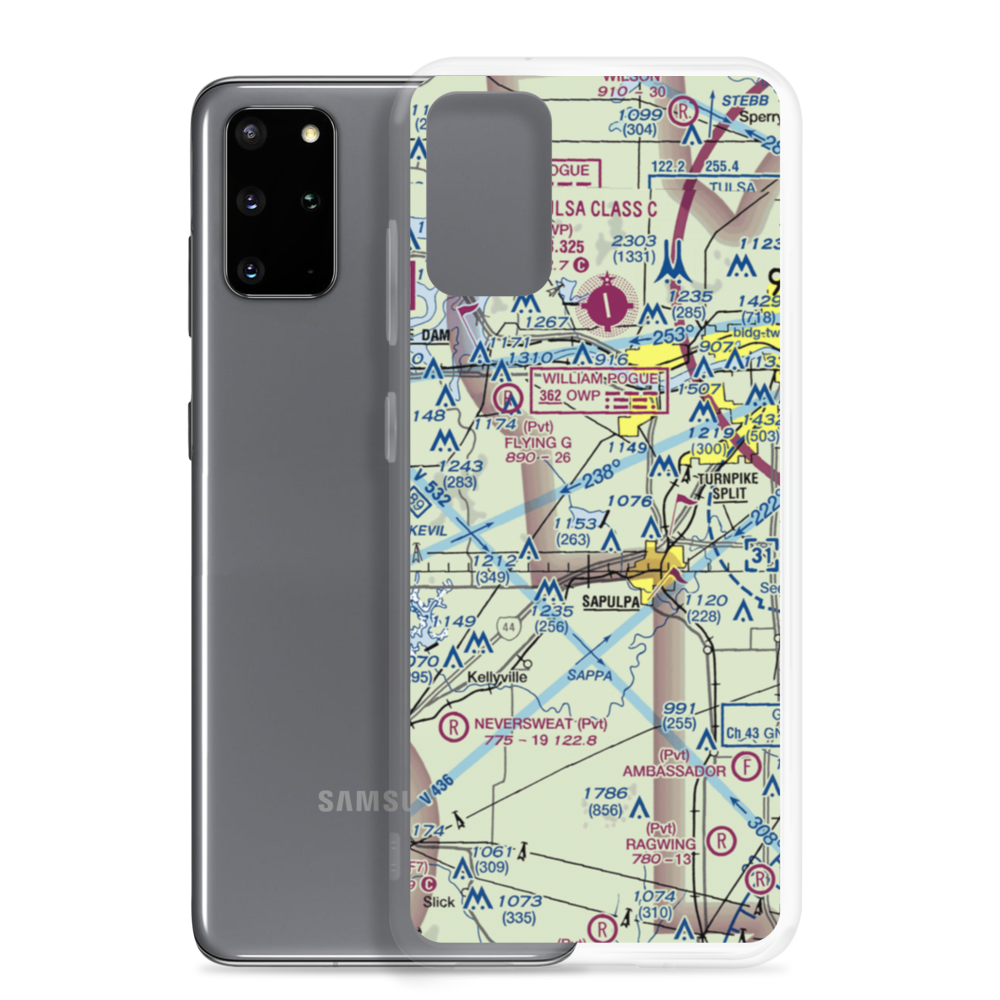 Sahoma Lake Airport (03OK) VFR Sectional Samsung Case Samsung Galaxy S20 Plus model shown