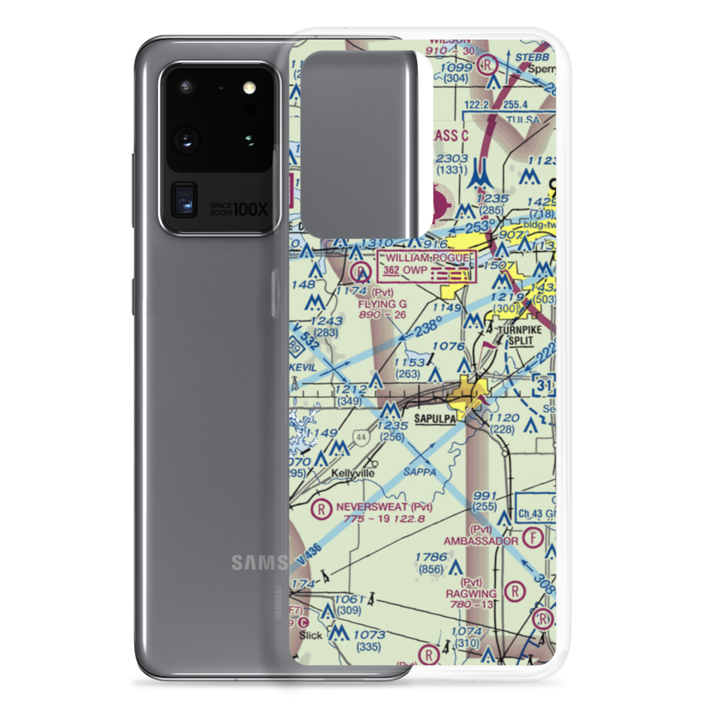 Sahoma Lake Airport (03OK) VFR Sectional Samsung Case Samsung Galaxy S20 Ultra model shown
