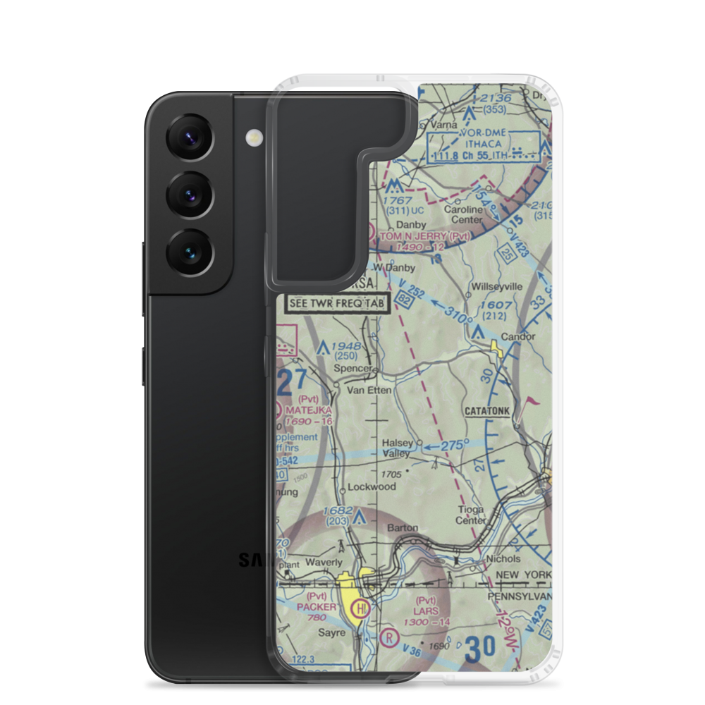 Saikkonen Airport (11NY) VFR Sectional Samsung Case Samsung Galaxy S22 model shown