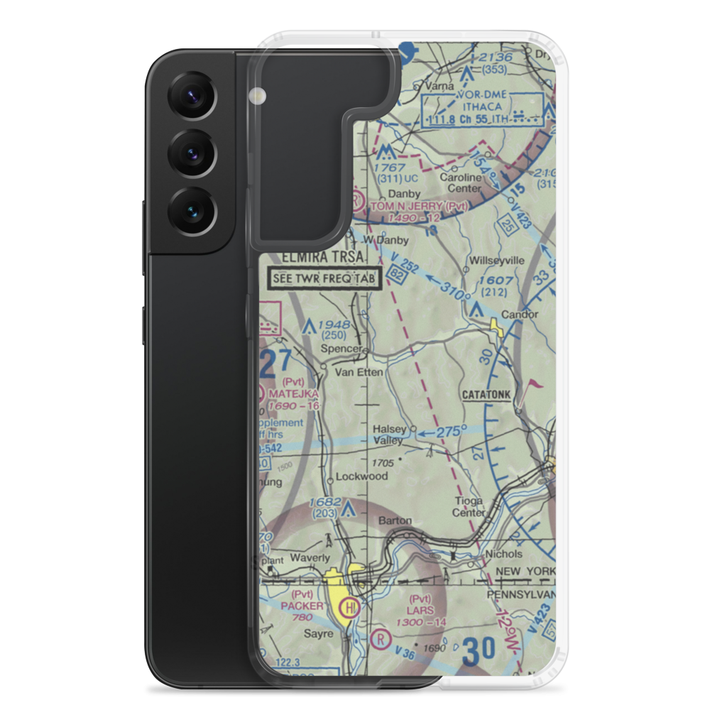 Saikkonen Airport (11NY) VFR Sectional Samsung Case Samsung Galaxy S22 Plus model shown