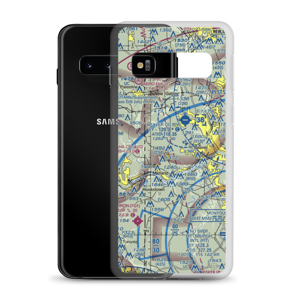 Sainovich Airport (PN43) VFR Sectional Samsung Case Samsung Galaxy S10 model shown