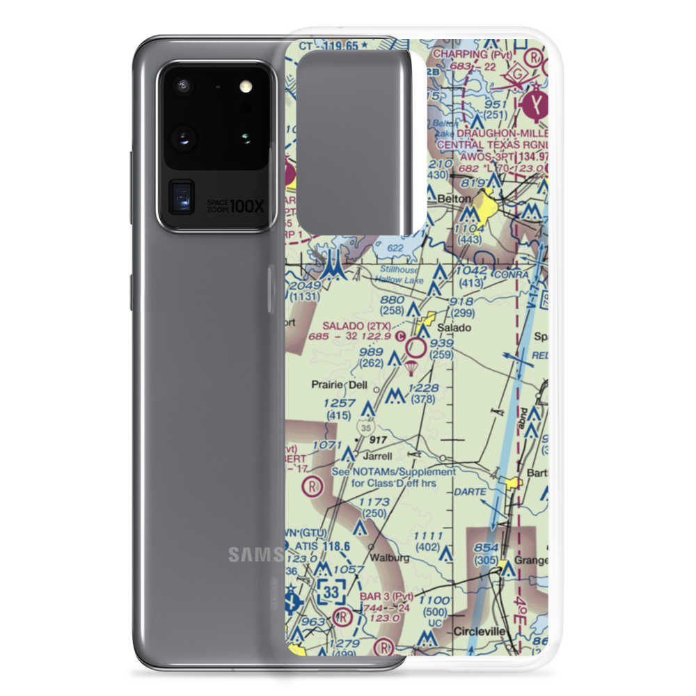 Salado Airport (2TX) VFR Sectional Samsung Case Samsung Galaxy S20 Ultra model shown