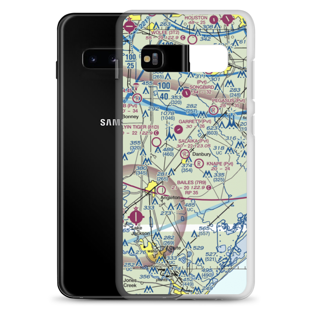 Salaika Aviation Airport (07TA) VFR Sectional Samsung Case Samsung Galaxy S10+ model shown
