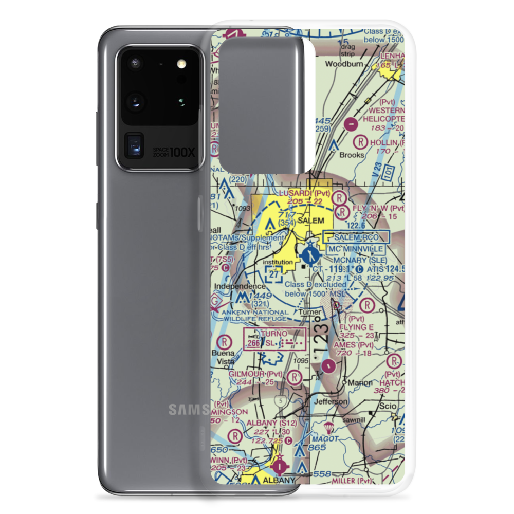 Salem Municipal Airport/McNary Field (SLE) VFR Sectional Samsung Case Samsung Galaxy S20 Ultra model shown
