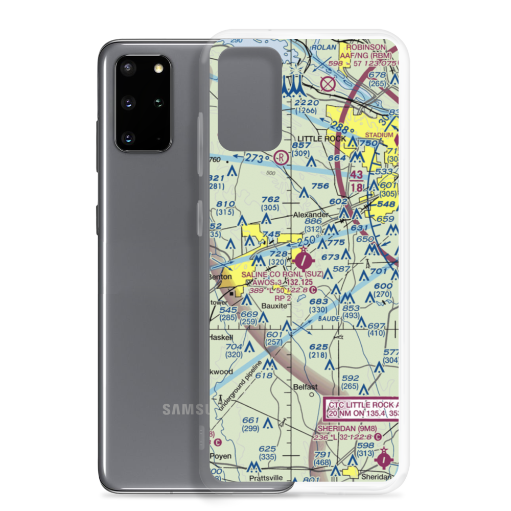 Saline County Regional Airport (SUZ) VFR Sectional Samsung Case Samsung Galaxy S20 Plus model shown