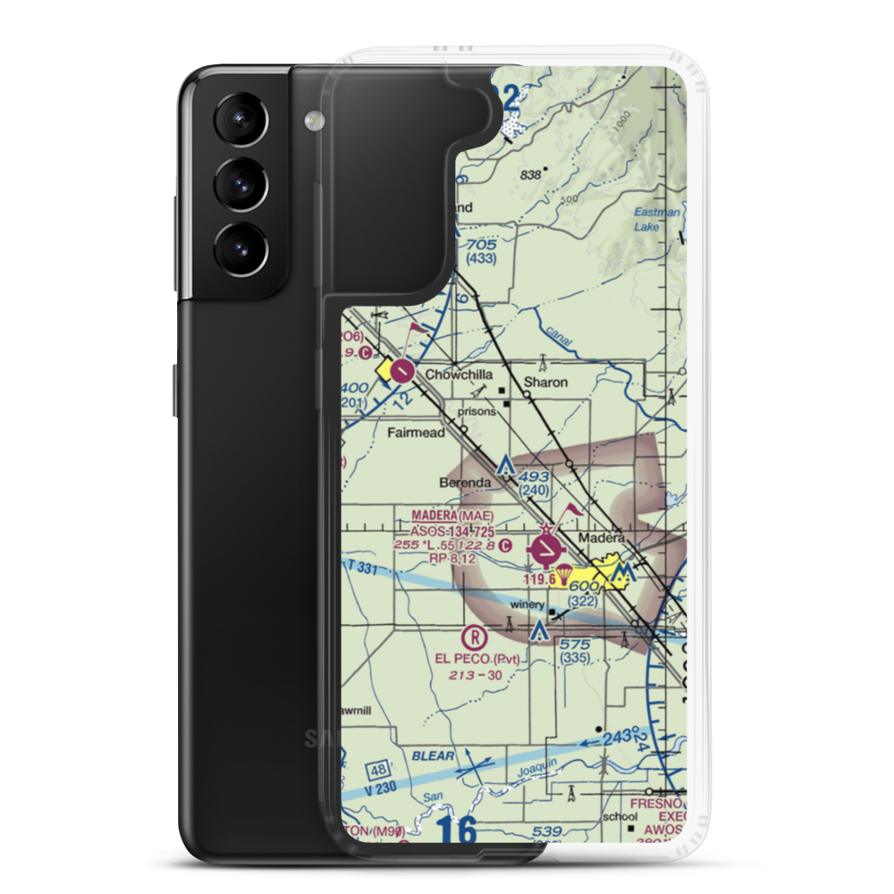 Sallaberry Ranch Strip (48CN) VFR Sectional Samsung Case Samsung Galaxy S21 Plus model shown
