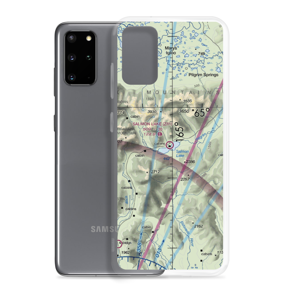 Salmon Lake Airport (Z81) VFR Sectional Samsung Case Samsung Galaxy S20 Plus model shown