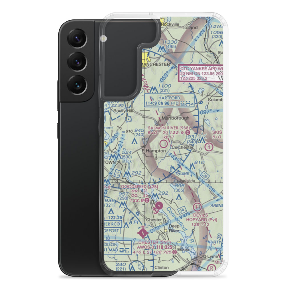 Salmon River Airfield (9B8) VFR Sectional Samsung Case Samsung Galaxy S22 Plus model shown