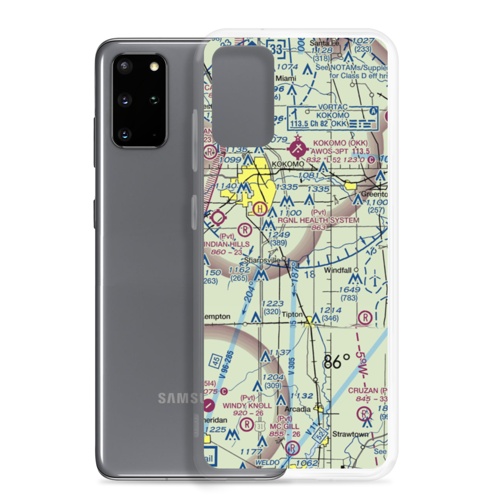 Salsbery Airport (II70) VFR Sectional Samsung Case Samsung Galaxy S20 Plus model shown