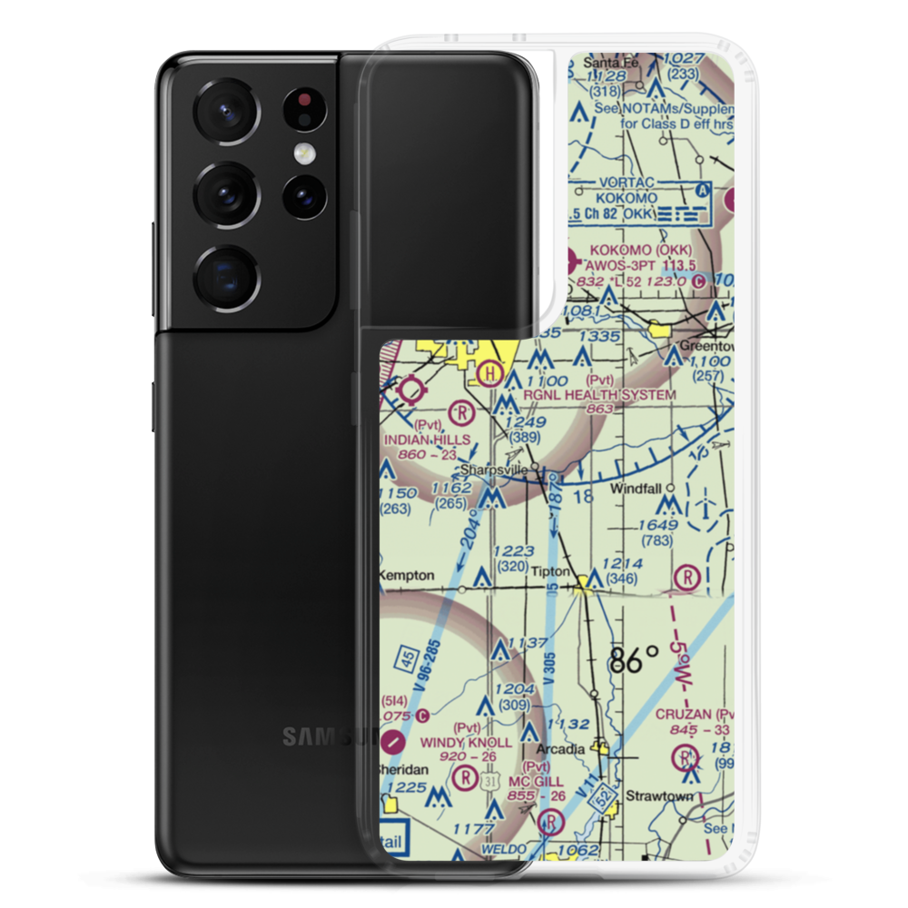 Salsbery Airport (II70) VFR Sectional Samsung Case Samsung Galaxy S21 Ultra model shown