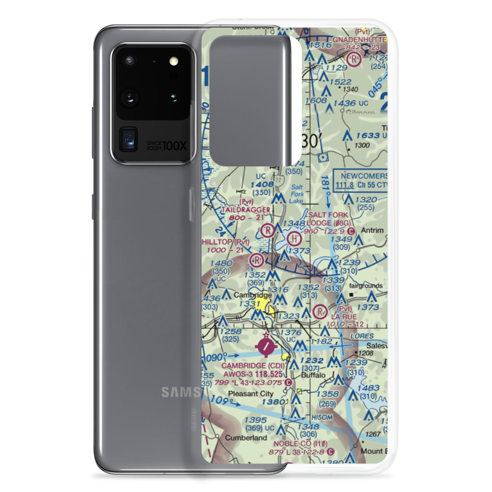Salt Fork Lodge Heliport (08G) VFR Sectional Samsung Case Samsung Galaxy S20 Ultra model shown