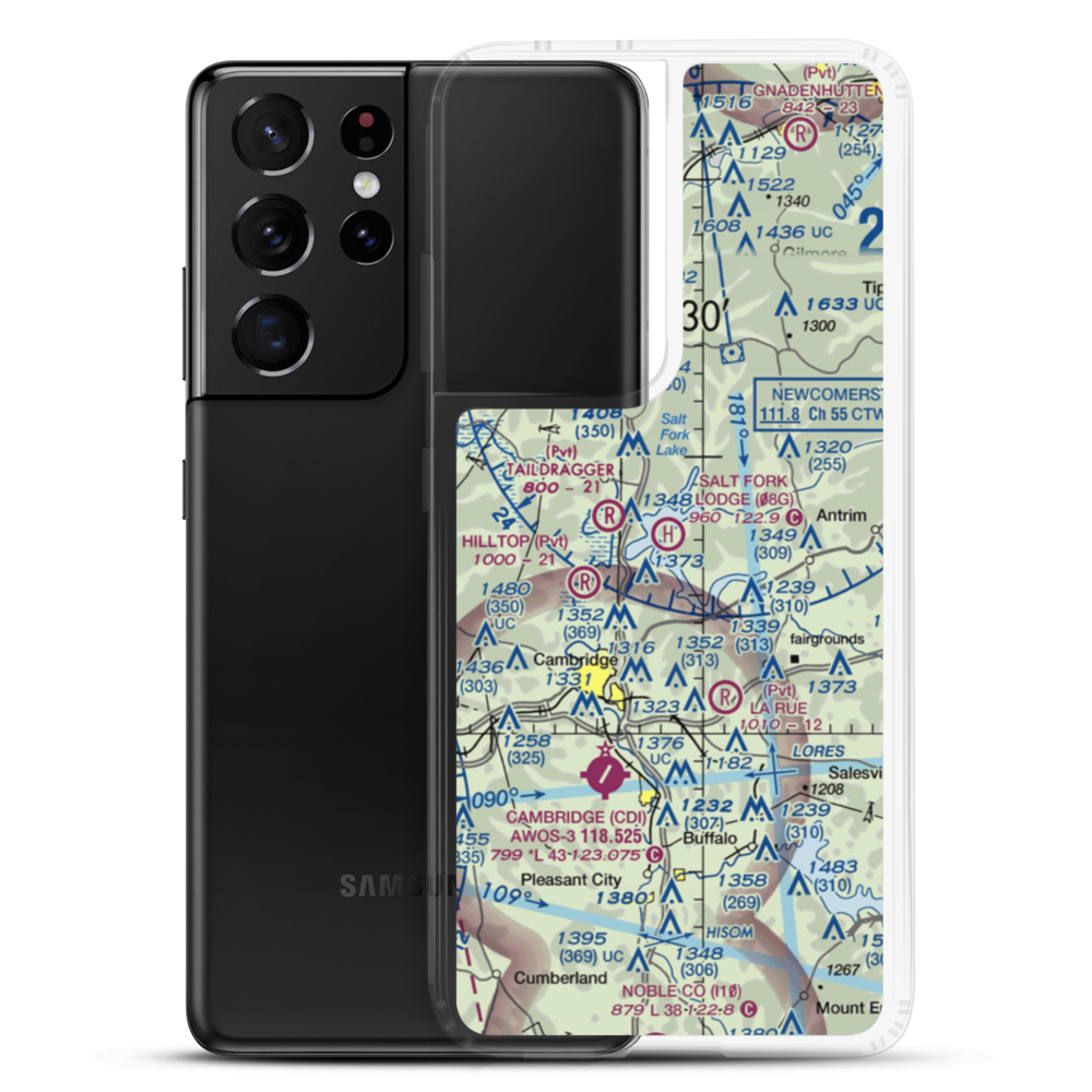 Salt Fork Lodge Heliport (08G) VFR Sectional Samsung Case Samsung Galaxy S21 Ultra model shown