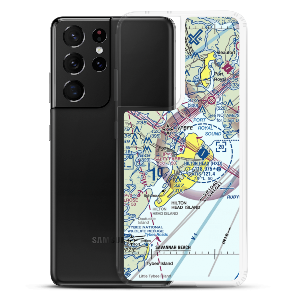 Salty Fare Landng Seaplane Base (2SC4) VFR Sectional Samsung Case Samsung Galaxy S21 Ultra model shown