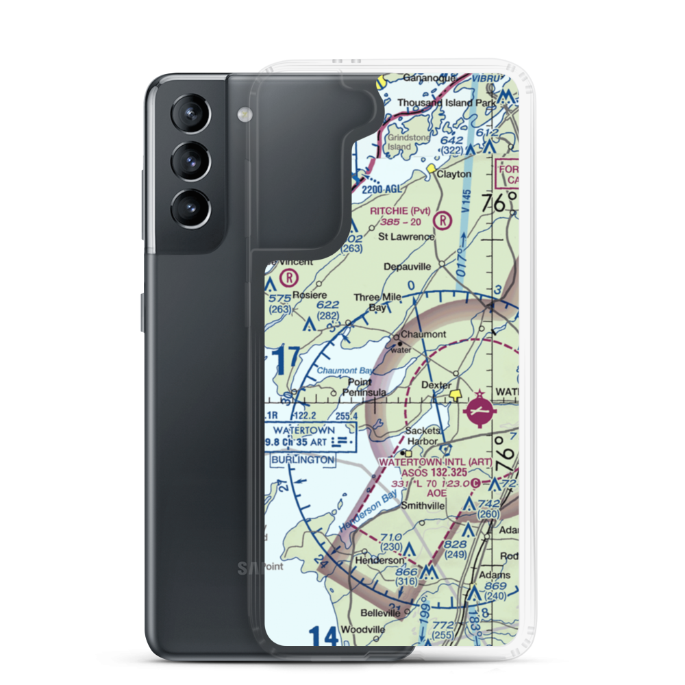 Salubrious Point Airport (5NK0) VFR Sectional Samsung Case Samsung Galaxy S21 model shown