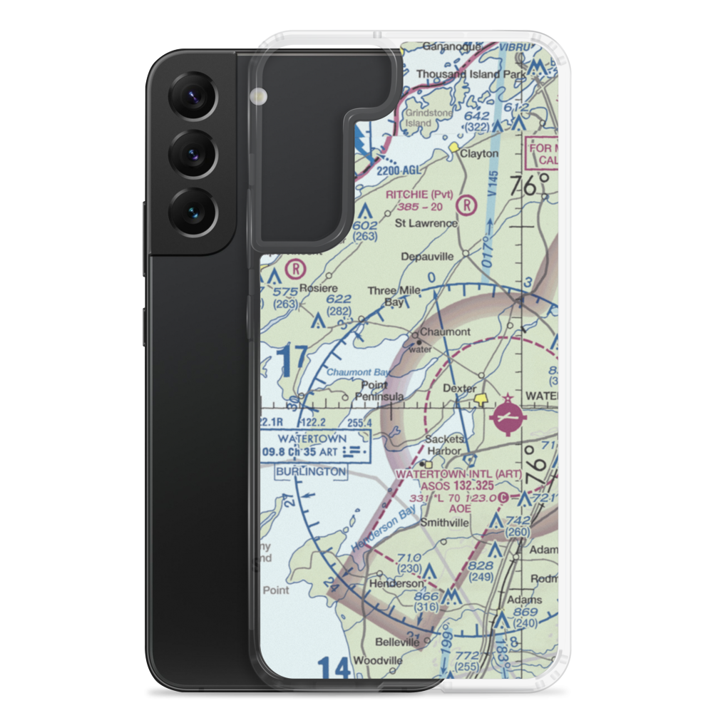Salubrious Point Airport (5NK0) VFR Sectional Samsung Case Samsung Galaxy S22 Plus model shown