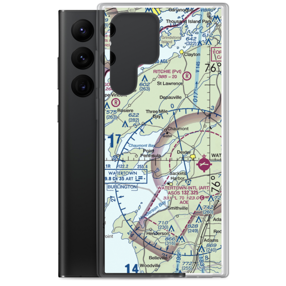 Salubrious Point Airport (5NK0) VFR Sectional Samsung Case Samsung Galaxy S22 Ultra model shown
