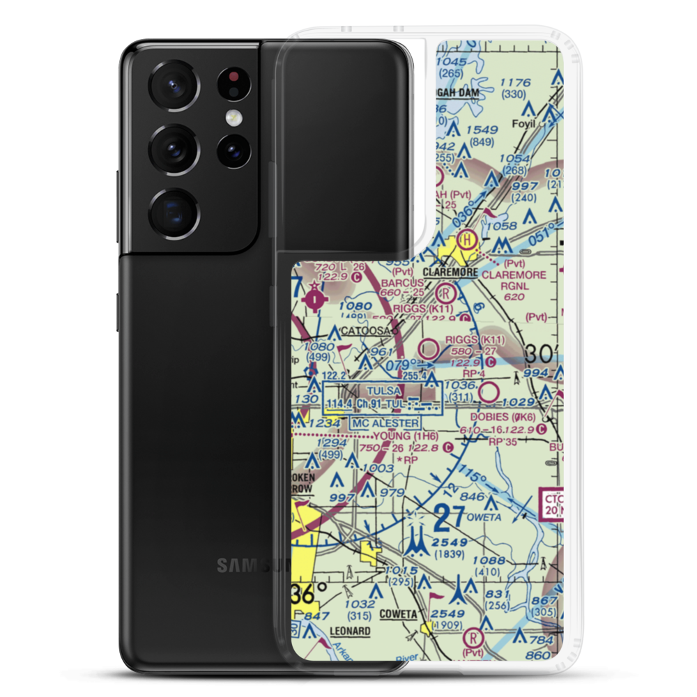 Sam Riggs Airpark (K11) VFR Sectional Samsung Case Samsung Galaxy S21 Ultra model shown