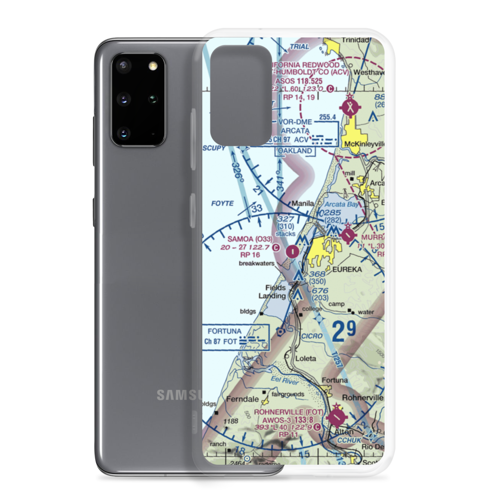 Samoa Field Airport (O33) VFR Sectional Samsung Case Samsung Galaxy S20 Plus model shown