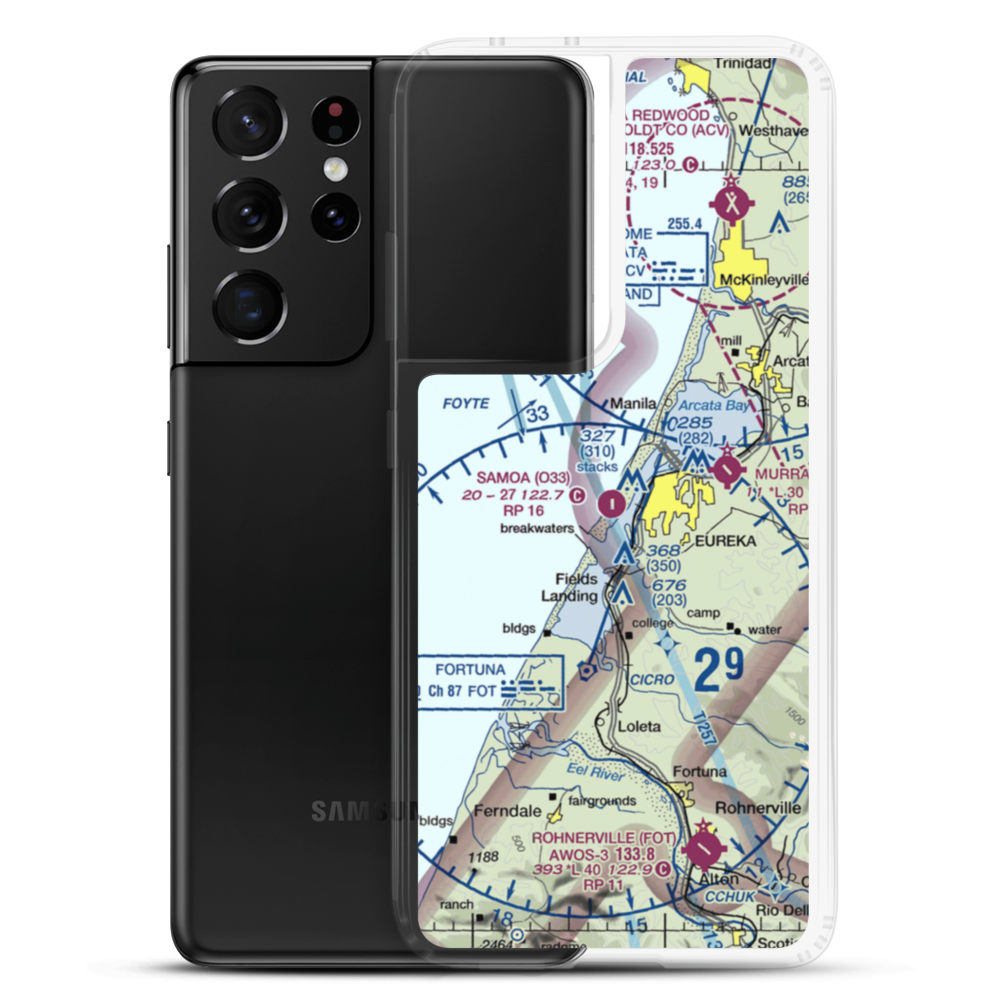 Samoa Field Airport (O33) VFR Sectional Samsung Case Samsung Galaxy S21 Ultra model shown