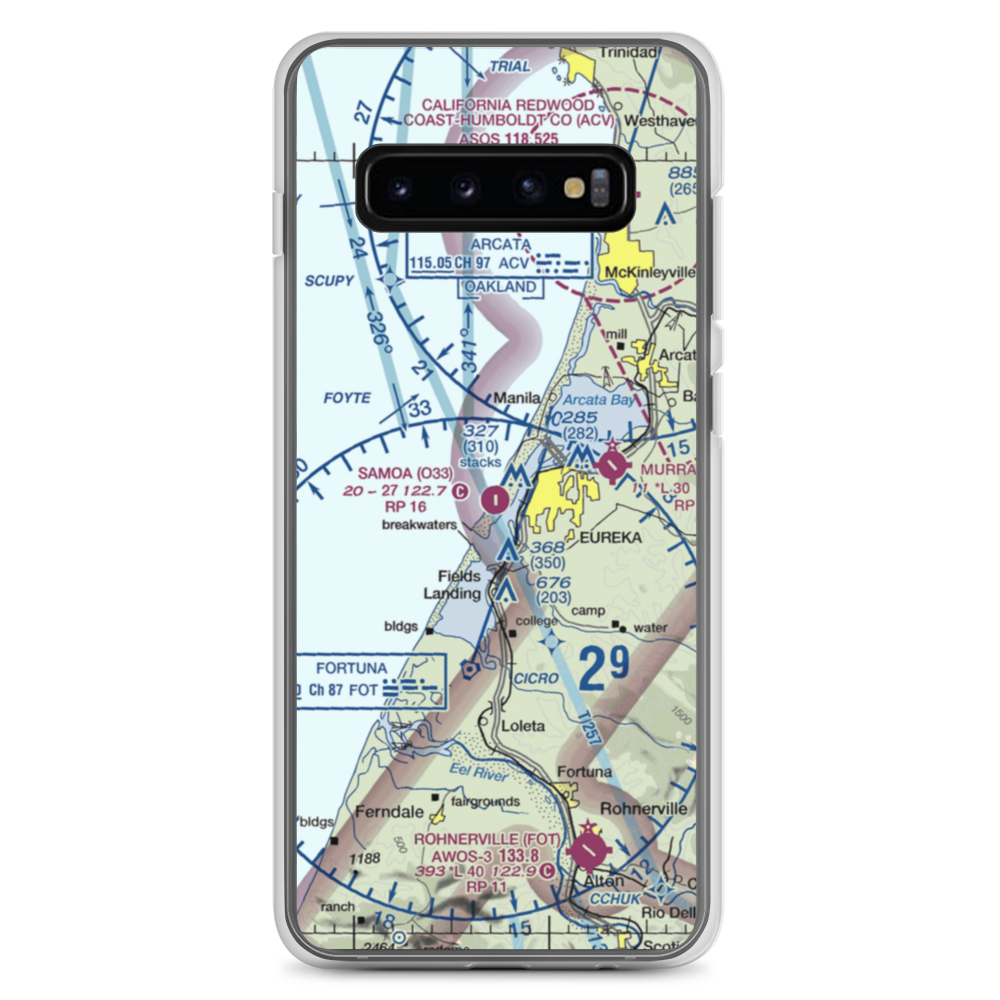 Samoa Field Airport (O33) VFR Sectional Samsung Case Samsung Galaxy S10+ model shown