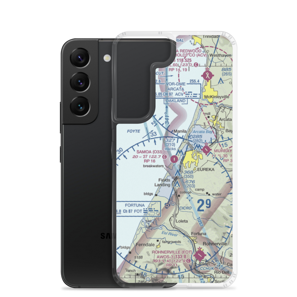 Samoa Field Airport (O33) VFR Sectional Samsung Case Samsung Galaxy S22 model shown