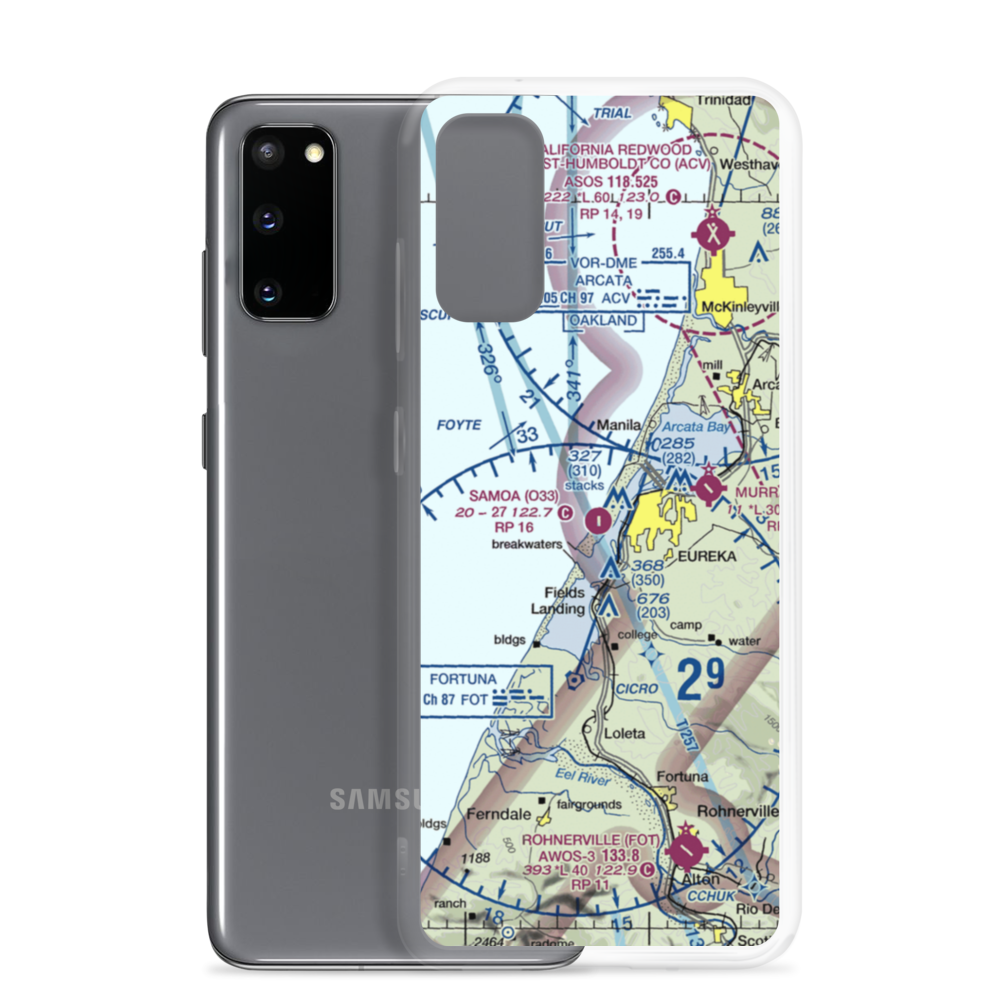 Samoa Field Airport (O33) VFR Sectional Samsung Case Samsung Galaxy S20 model shown