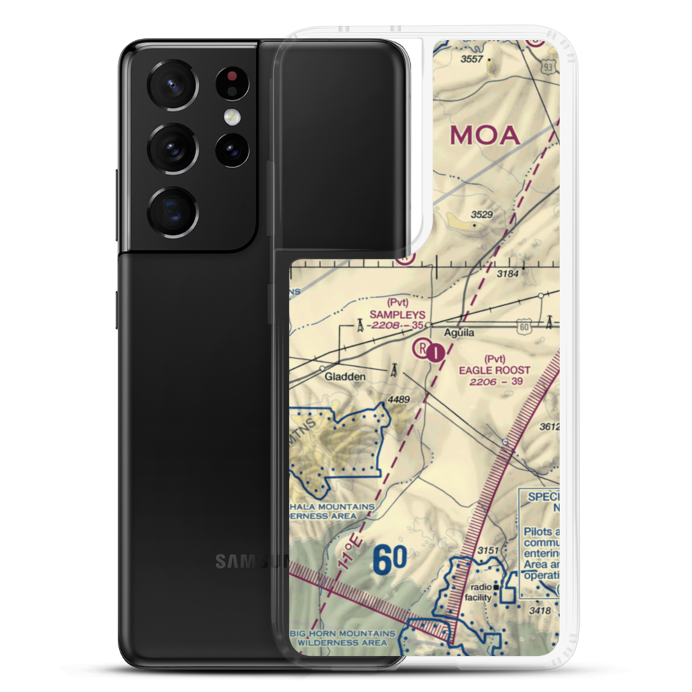 Sampley's Airport (28AZ) VFR Sectional Samsung Case Samsung Galaxy S21 Ultra model shown